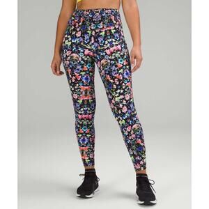NWT LULULEMON Base Pace High-Rise Tight 28" Size 2 Flowerscope Black Multi